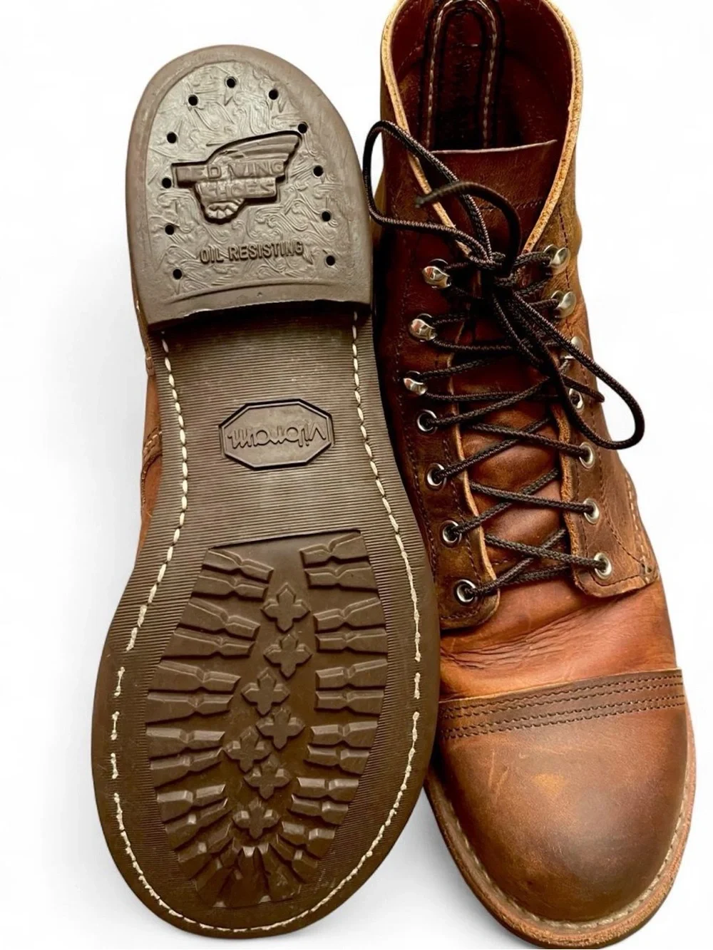Red Wing Iron Ranger 8085 Copper Rough Tough Leather Boots 9 2E Wide